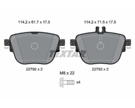 Brake Pad Set, disc brake Q+ 2279201 Textar