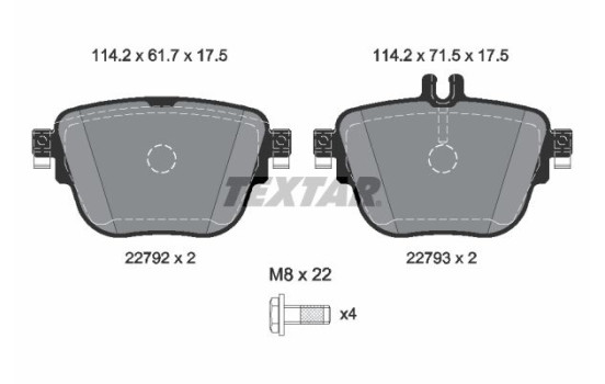 Brake Pad Set, disc brake Q+ 2279201 Textar