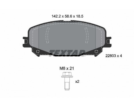 Brake Pad Set, disc brake Q+ 2280301 Textar