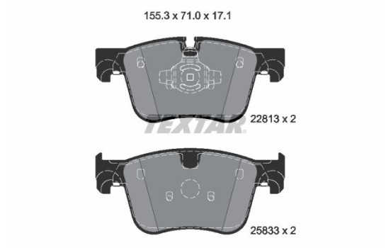 Brake Pad Set, disc brake Q+ 2281301 Textar