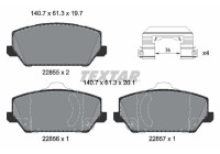 Brake Pad Set, disc brake Q+ 2285501 Textar