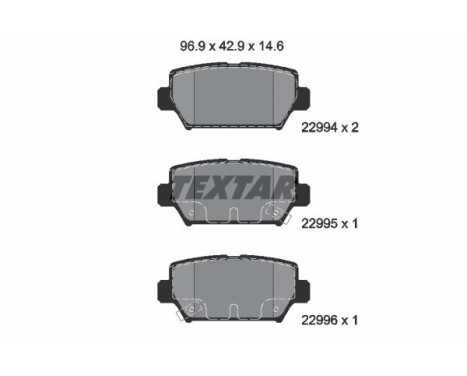 Brake Pad Set, disc brake Q+ 2299401 Textar