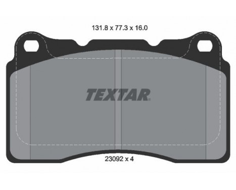 Brake Pad Set, disc brake Q+ 2309203 Textar