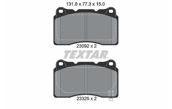 Brake Pad Set, disc brake Q+ 2309204 Textar