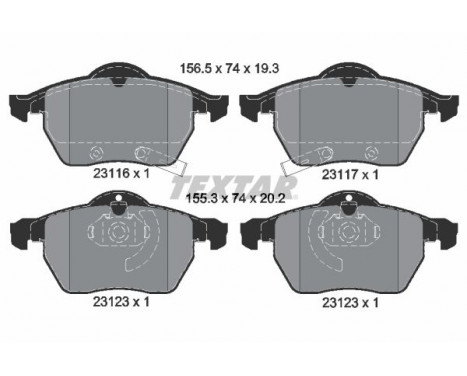 Brake Pad Set, disc brake Q+ 2311701 Textar