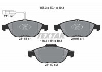 Brake Pad Set, disc brake Q+ 2314101 Textar