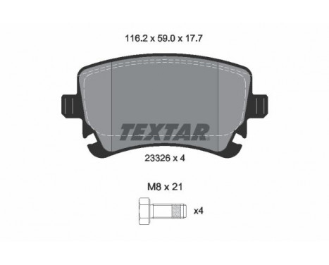 Brake Pad Set, disc brake Q+ 2332611 Textar