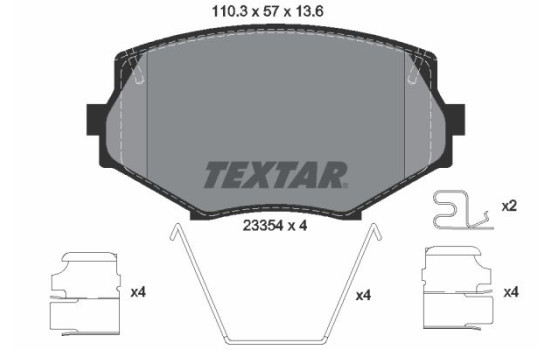 Brake Pad Set, disc brake Q+ 2335404 Textar
