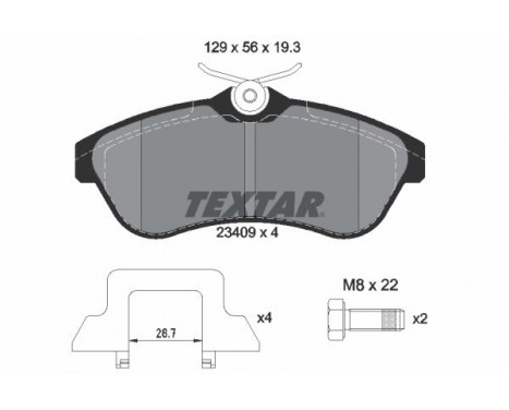 Brake Pad Set, disc brake Q+ 2340902 Textar