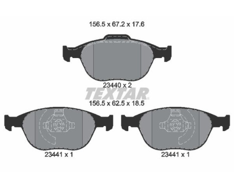 Brake Pad Set, disc brake Q+ 2344004 Textar