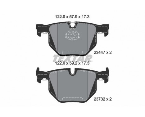 Brake Pad Set, disc brake Q+ 2344704 Textar