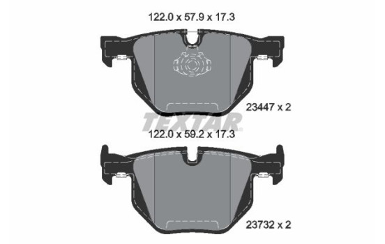 Brake Pad Set, disc brake Q+ 2344704 Textar