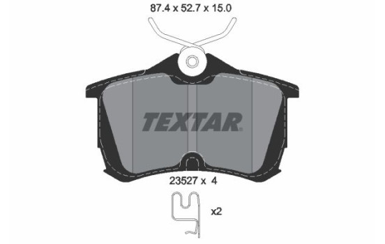 Brake Pad Set, disc brake Q+ 2352701 Textar