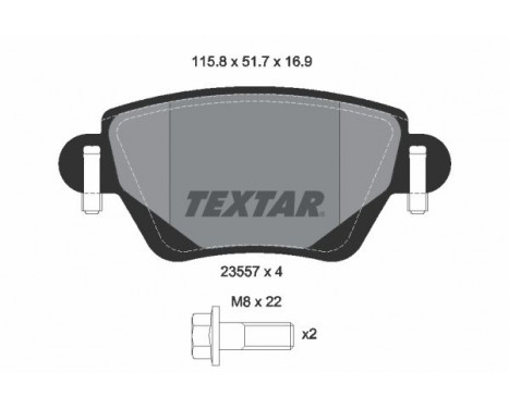 Brake Pad Set, disc brake Q+ 2355702 Textar