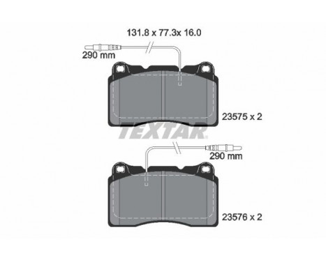Brake Pad Set, disc brake Q+ 2357501 Textar