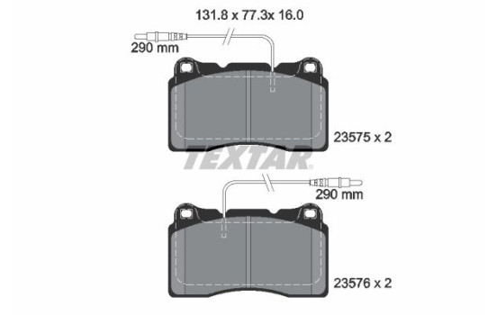 Brake Pad Set, disc brake Q+ 2357501 Textar
