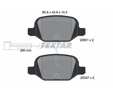 Brake Pad Set, disc brake Q+ 2360104 Textar