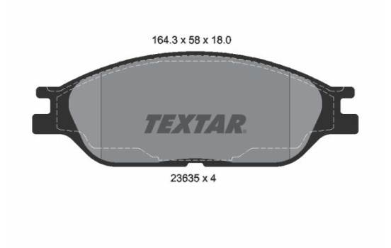 Brake Pad Set, disc brake Q+ 2363501 Textar