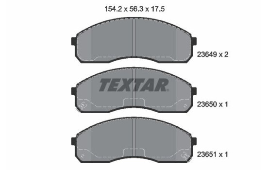 Brake Pad Set, disc brake Q+ 2364904 Textar