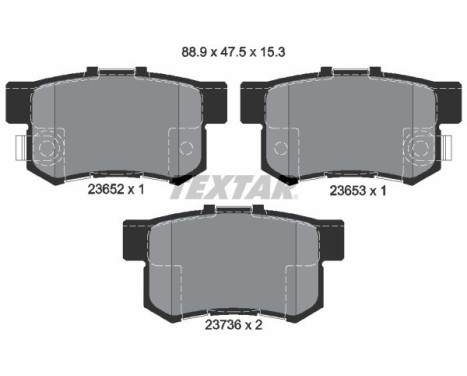 Brake Pad Set, disc brake Q+ 2365201 Textar