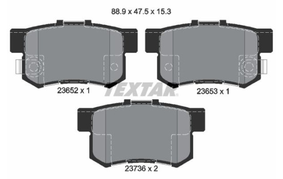 Brake Pad Set, disc brake Q+ 2365201 Textar
