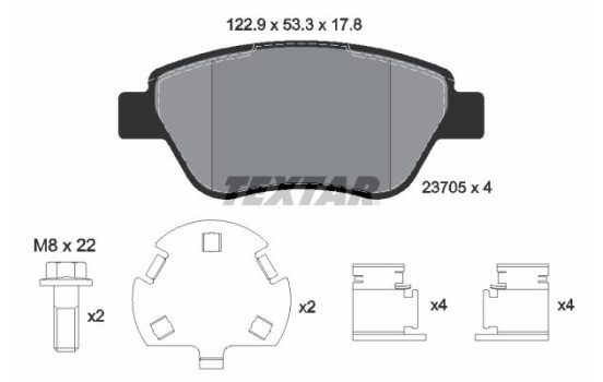 Brake Pad Set, disc brake Q+ 2370507 Textar
