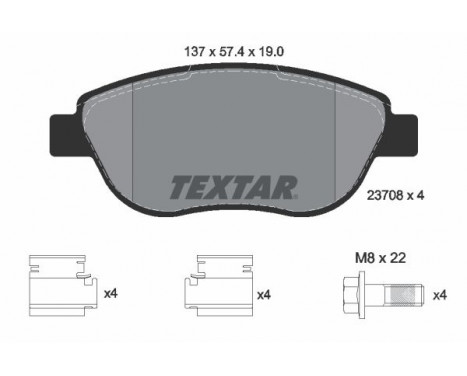 Brake Pad Set, disc brake Q+ 2370803 Textar