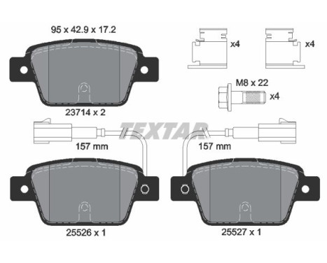 Brake Pad Set, disc brake Q+ 2371403 Textar