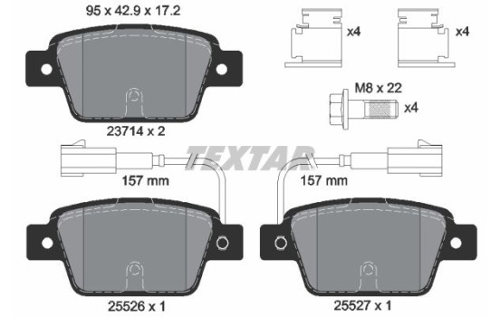 Brake Pad Set, disc brake Q+ 2371403 Textar