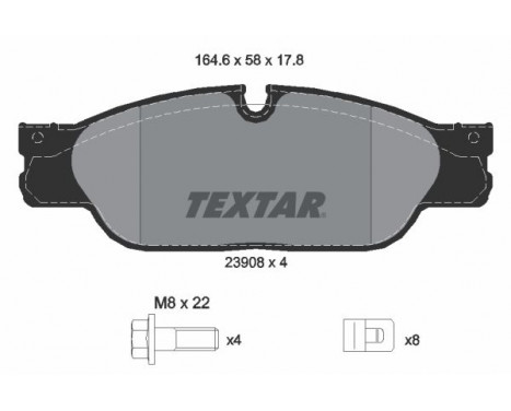 Brake Pad Set, disc brake Q+ 2390801 Textar
