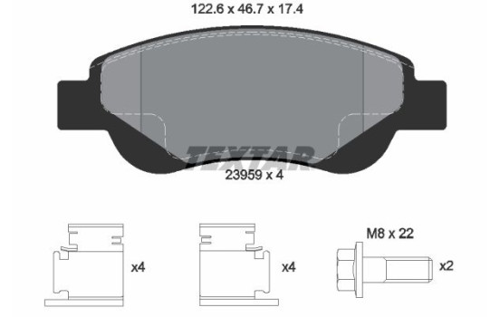 Brake Pad Set, disc brake Q+ 2395901 Textar, Image 2
