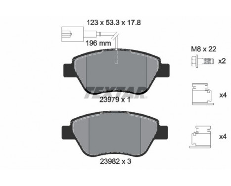 Brake Pad Set, disc brake Q+ 2397903 Textar