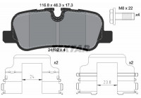 Brake Pad Set, disc brake Q+ 2419204 Textar