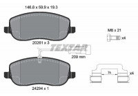 Brake Pad Set, disc brake Q+ 2429401 Textar