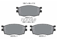 Brake Pad Set, disc brake Q+ 2431701 Textar