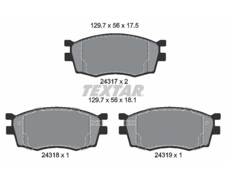 Brake Pad Set, disc brake Q+ 2431701 Textar