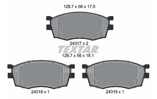 Brake Pad Set, disc brake Q+ 2431701 Textar