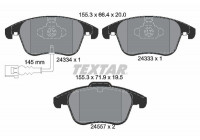 Brake Pad Set, disc brake Q+ 2433401 Textar