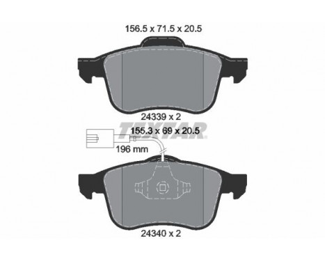 Brake Pad Set, disc brake Q+ 2433901 Textar