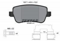 Brake Pad Set, disc brake Q+ 2434801 Textar