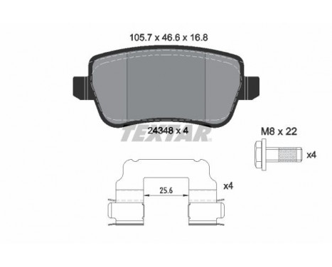 Brake Pad Set, disc brake Q+ 2434802 Textar