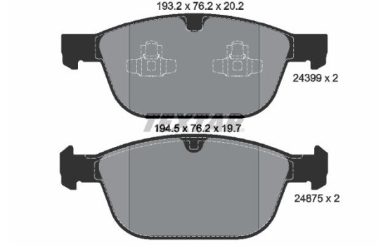 Brake Pad Set, disc brake Q+ 2439901 Textar