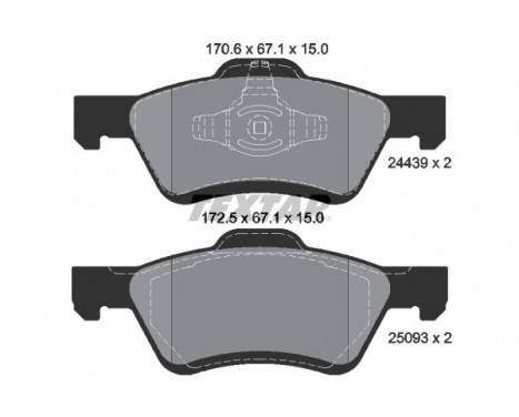 Brake Pad Set, disc brake Q+ 2443901 Textar