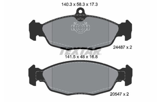 Brake Pad Set, disc brake Q+ 2448701 Textar