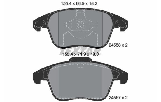 Brake Pad Set, disc brake Q+ 2455801 Textar
