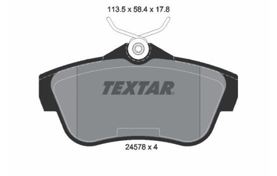 Brake Pad Set, disc brake Q+ 2457803 Textar
