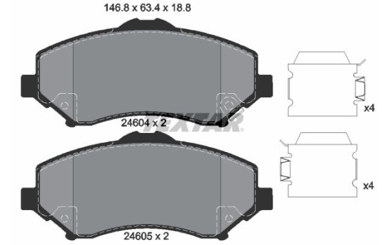 Brake Pad Set, disc brake Q+ 2460401 Textar
