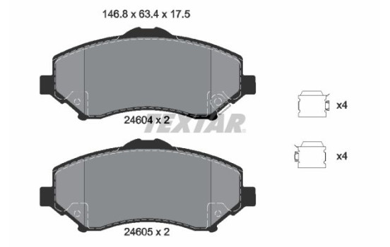 Brake Pad Set, disc brake Q+ 2460402 Textar