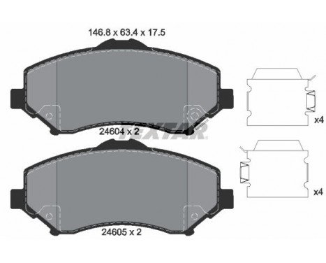 Brake Pad Set, disc brake Q+ 2460402 Textar