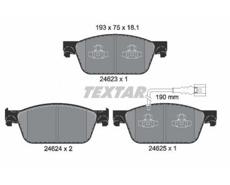 Brake Pad Set, disc brake Q+ 2462301 Textar